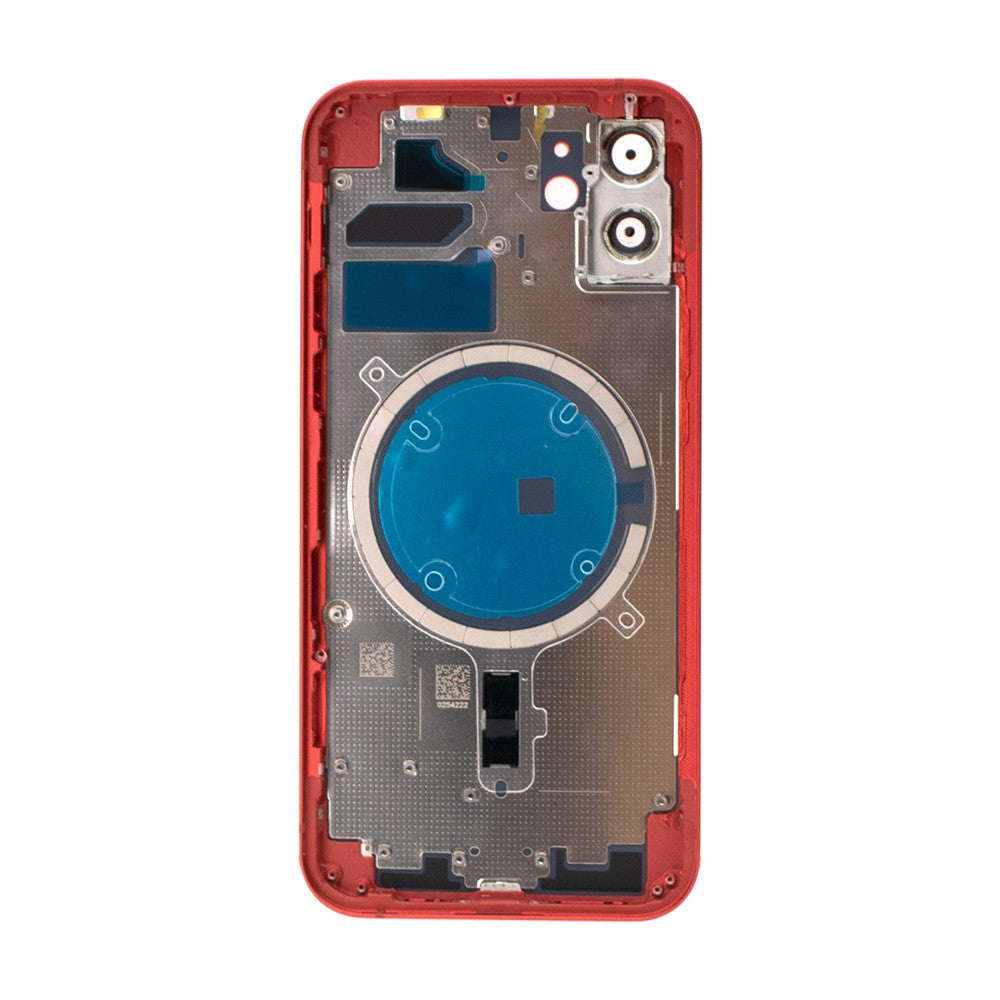 Rear Housing for iPhone 12 (NO LOGO)-Red Rear Housing for iPhone 12 (NO LOGO)-Red